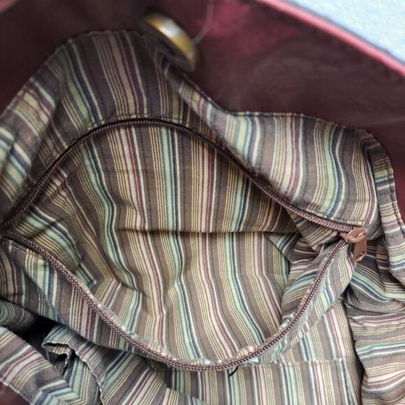 Liz & Co Purse Half Moon Bag Satchel Rosewood Vegan Leather Handbag boho hippie - Picture 10 of 15